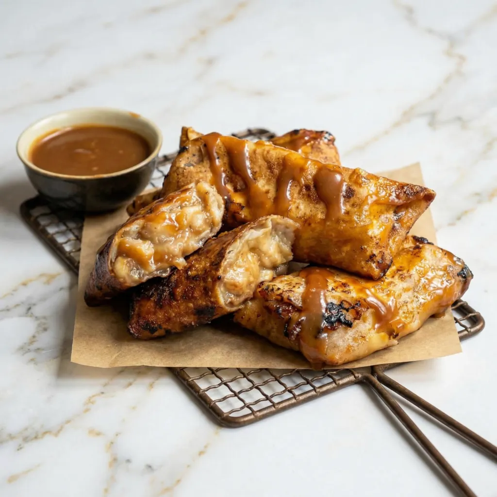 Crispy, Gooey, and Decadent: Banana Egg Rolls with Salted Caramel