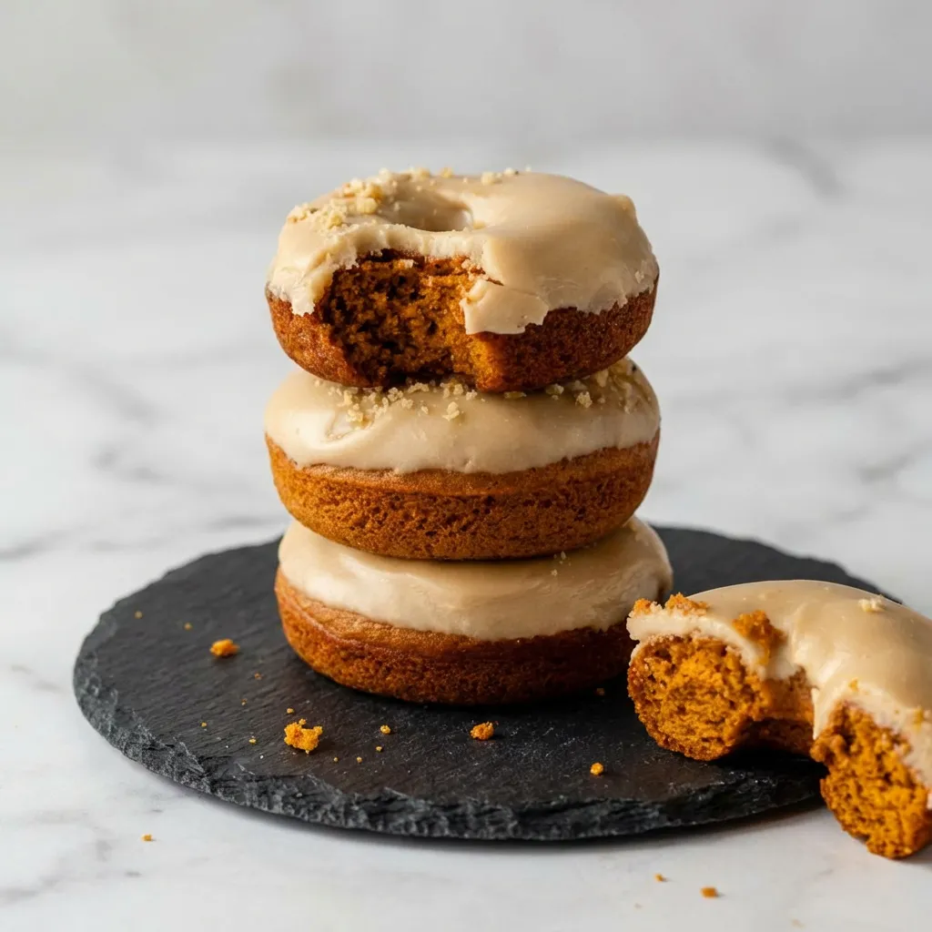 Baked Sweet Potato Donuts with Maple Glaze