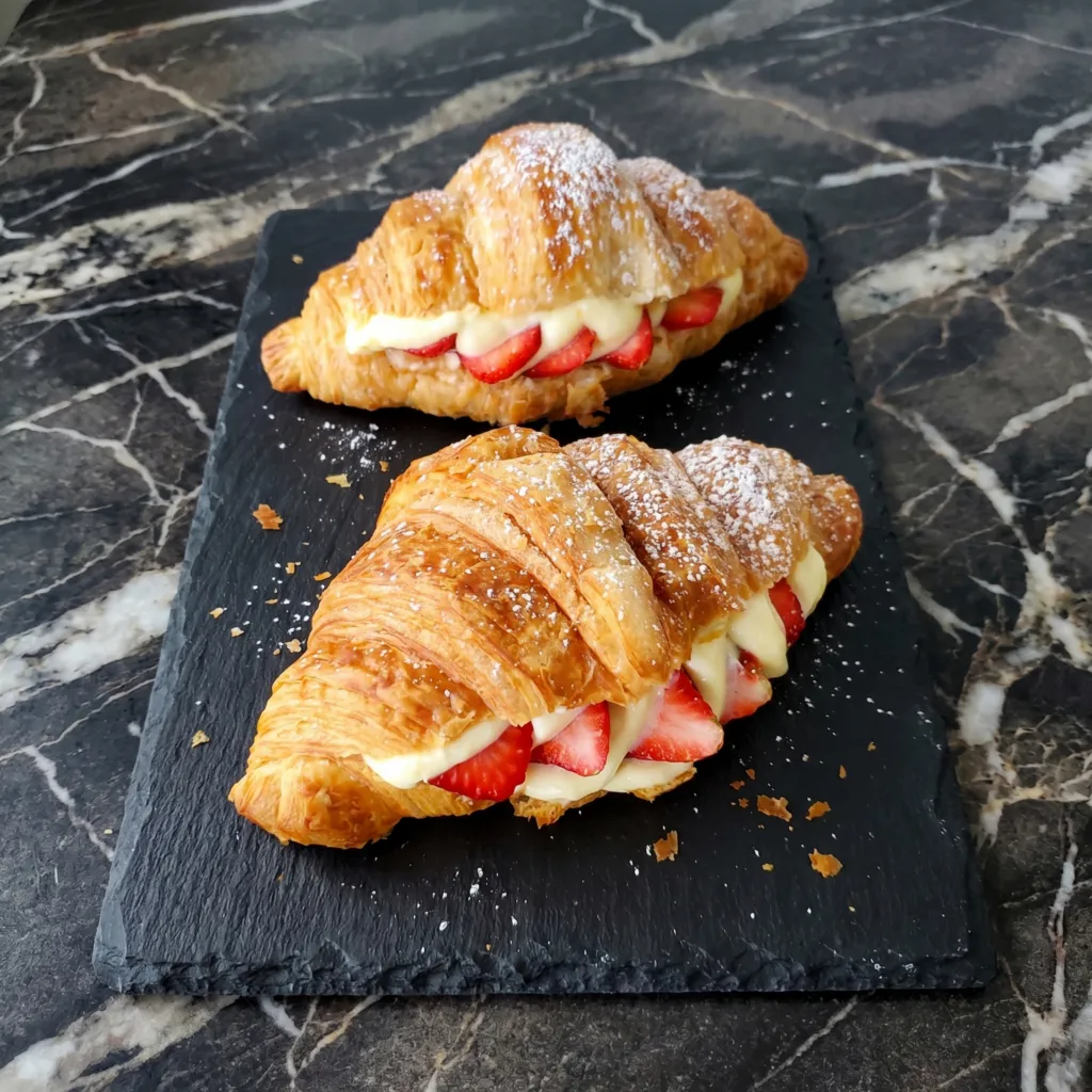 Strawberries and Cream Croissants
